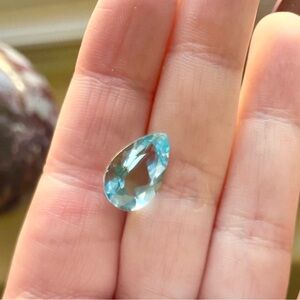 Elegant Large Pear Cut Blue Topaz Loose Gemstone